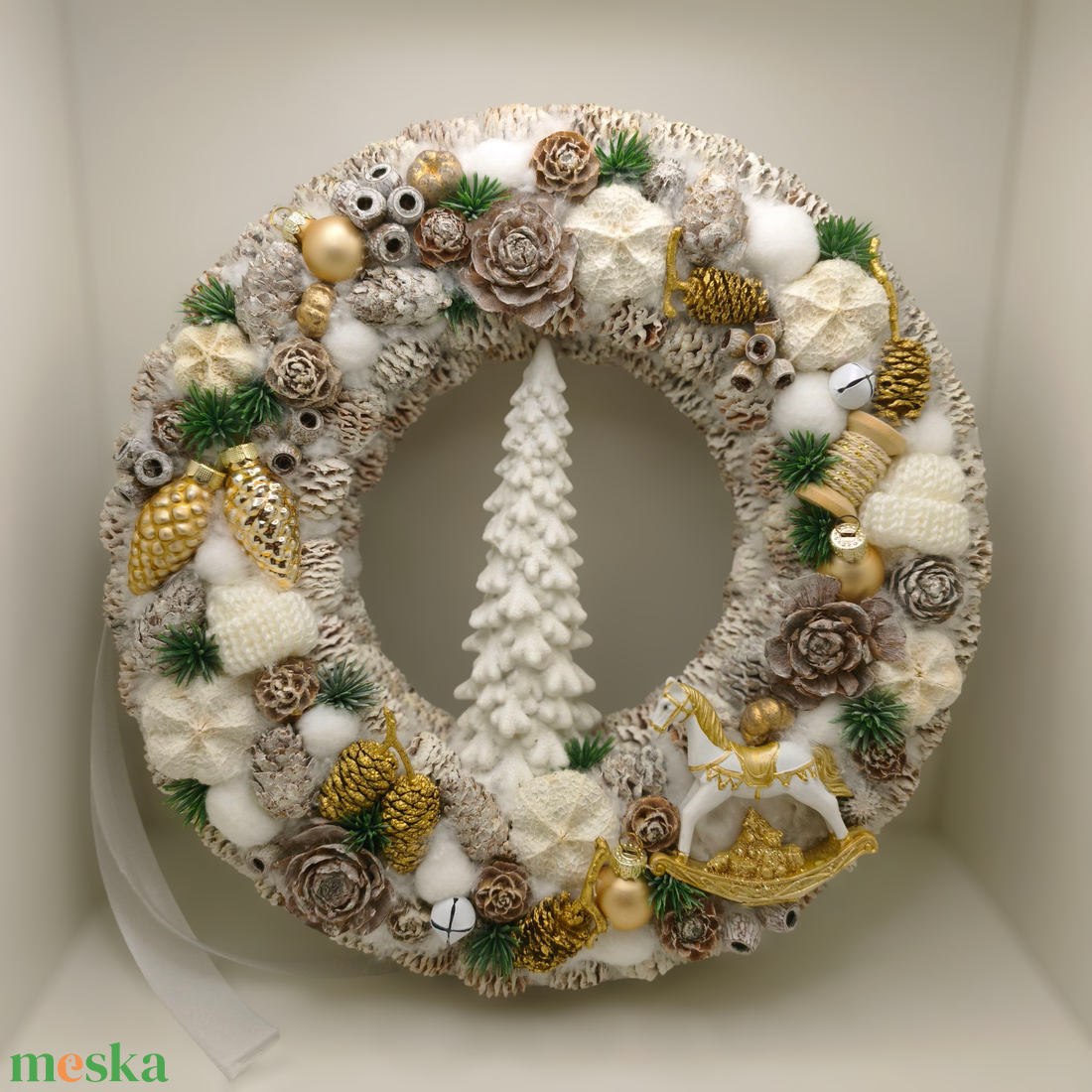 Karácsonyi kopogtató, koszorú 30 cm - otthon & életmód - dekoráció - ajtó- és ablak dekoráció - ajtódísz & kopogtató - Meska.hu