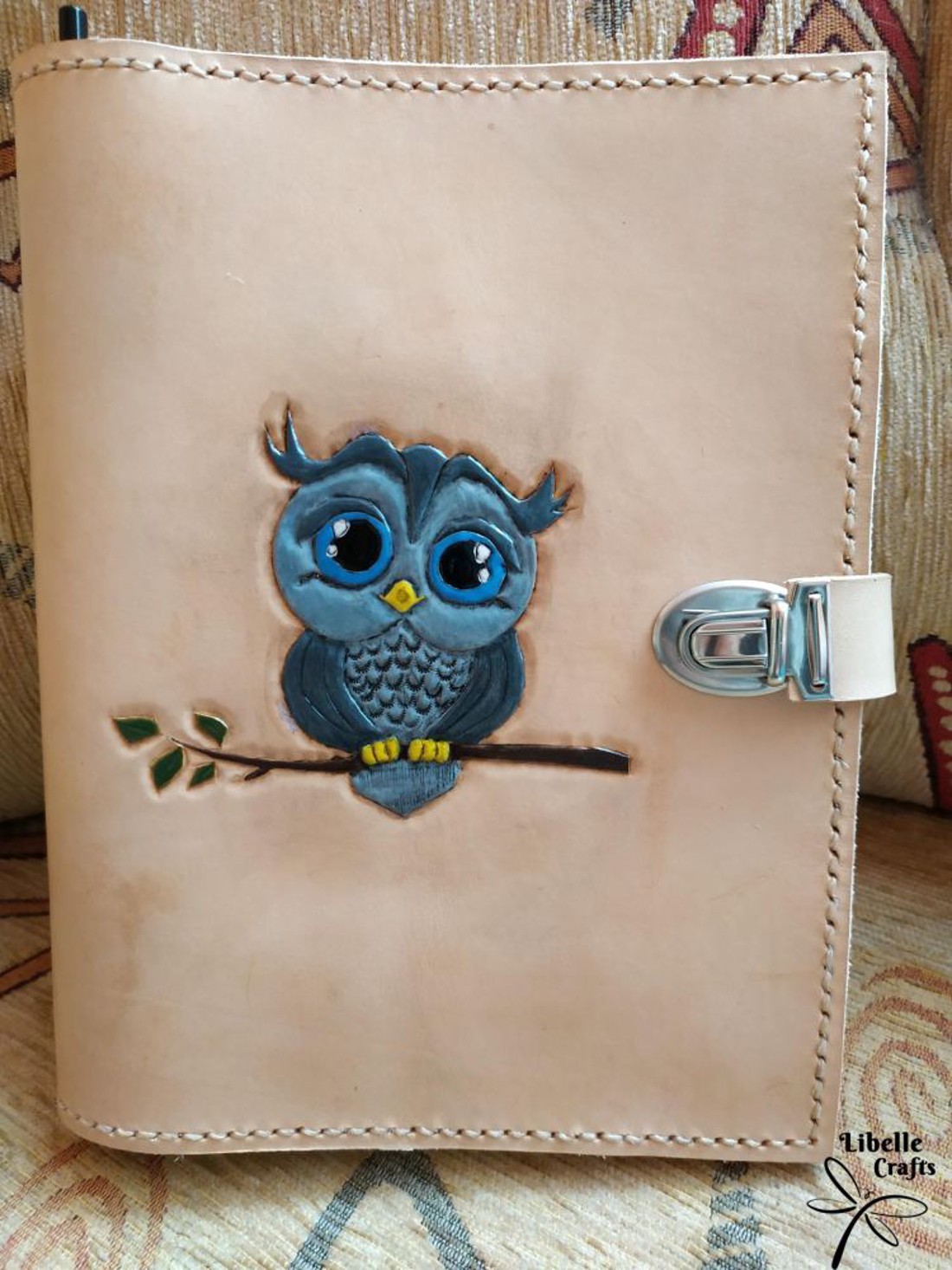 Baglyos noteszborító - otthon & életmód - papír, írószer - könyv- és füzetborító - Meska.hu