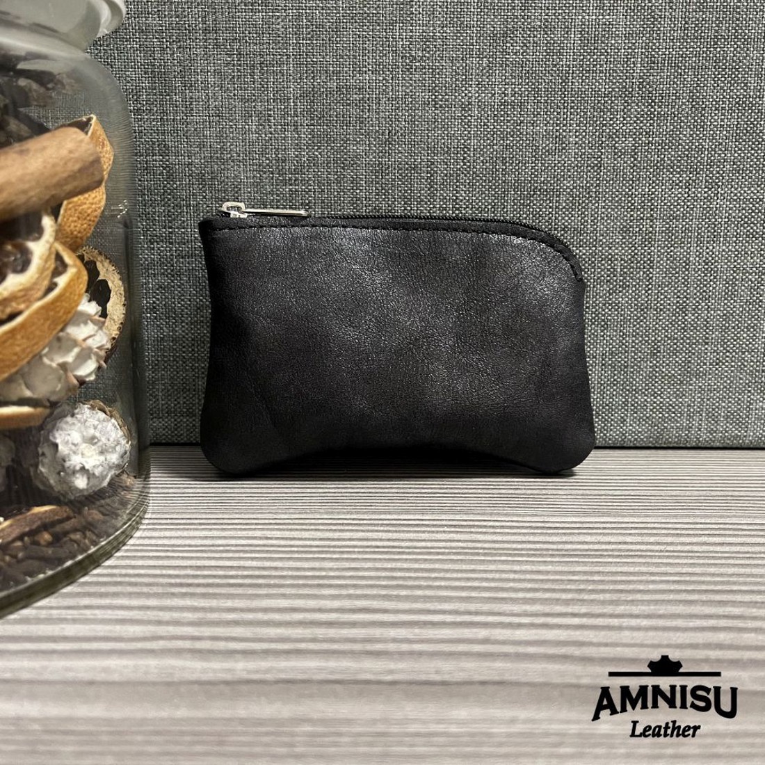 Fényes fekete egy cipzáras kulcstartó A8006 - táska & tok - kulcstartó & táskadísz - kulcstartó - Meska.hu