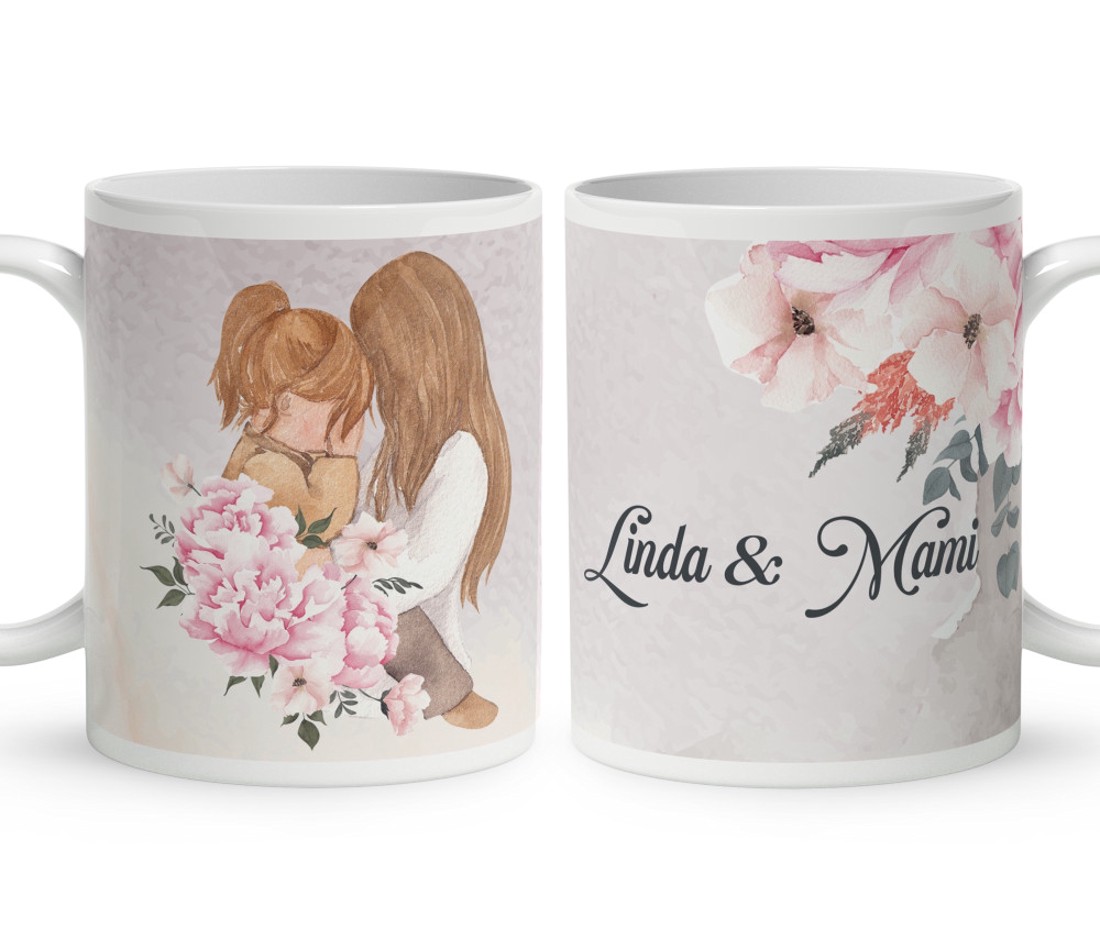 Kérd a neveddel - Vigyázok Rád Kicsim mintás bögre - otthon & életmód - konyhafelszerelés, tálalás - tálalás - bögre & csésze - Meska.hu