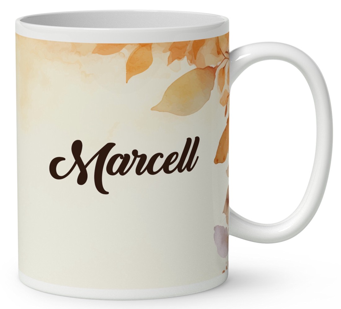 Névvel kérhető - Cuki őszi manó mintás bögre - otthon & életmód - konyhafelszerelés, tálalás - tálalás - bögre & csésze - Meska.hu