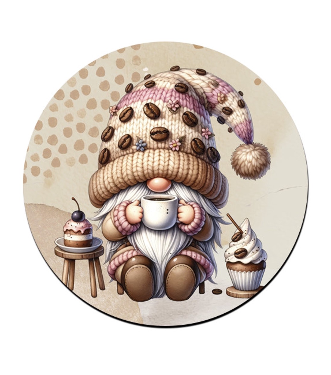 6 db cuki Kávés manós poháralátét szett (#62) -  - Meska.hu