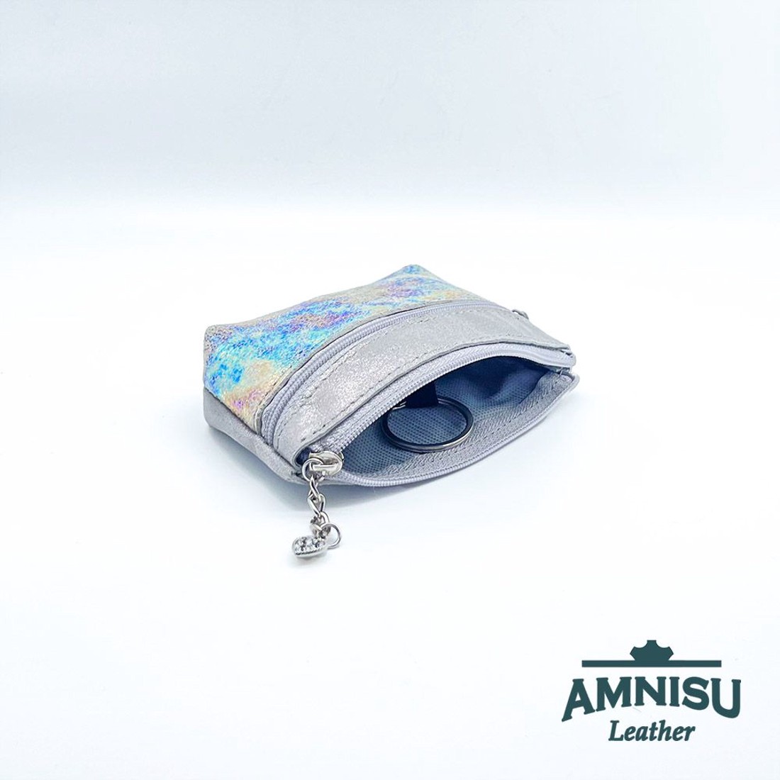 Ezüst - hologramos kettő cipzáras kulcstartó B1004 - táska & tok - kulcstartó & táskadísz - kulcstartó - Meska.hu