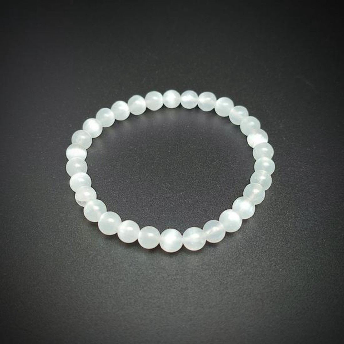 Szelenit golyó karkötő 6mm - ékszer - karkötő - ásványkarkötő - Meska.hu