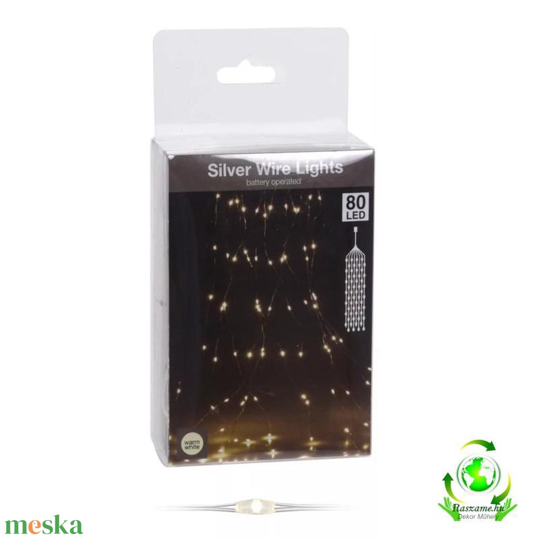 80 led-es ezüst drótkábeles korbács elemes (elem nélkül) - melegfehér - kellékek & szerszámok - dekorációs kellékek - egyéb kellékek - Meska.hu 80 led-es ezüst drótkábeles korbács elemes (elem nélkül) - melegfehér - kellékek & szerszámok - dekorációs kellékek - egyéb kellékek - Meska.hu
