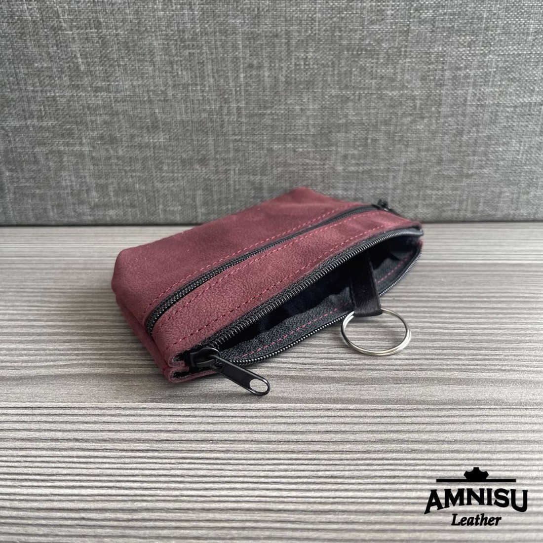 Bordó kettő cipzáras kulcstartó B5015 - táska & tok - kulcstartó & táskadísz - kulcstartó - Meska.hu