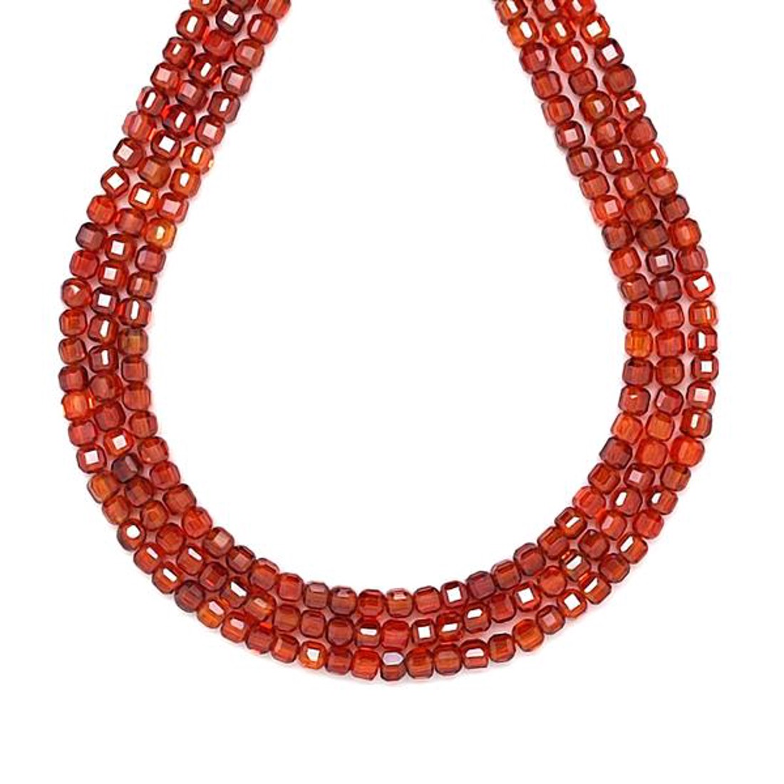 Cirkon fazettált barna kocka 3x3mm  ékszerkészítő alapanyag (füzér) - kellékek & szerszámok - ásvány alapanyag - ásványfüzér - Meska.hu