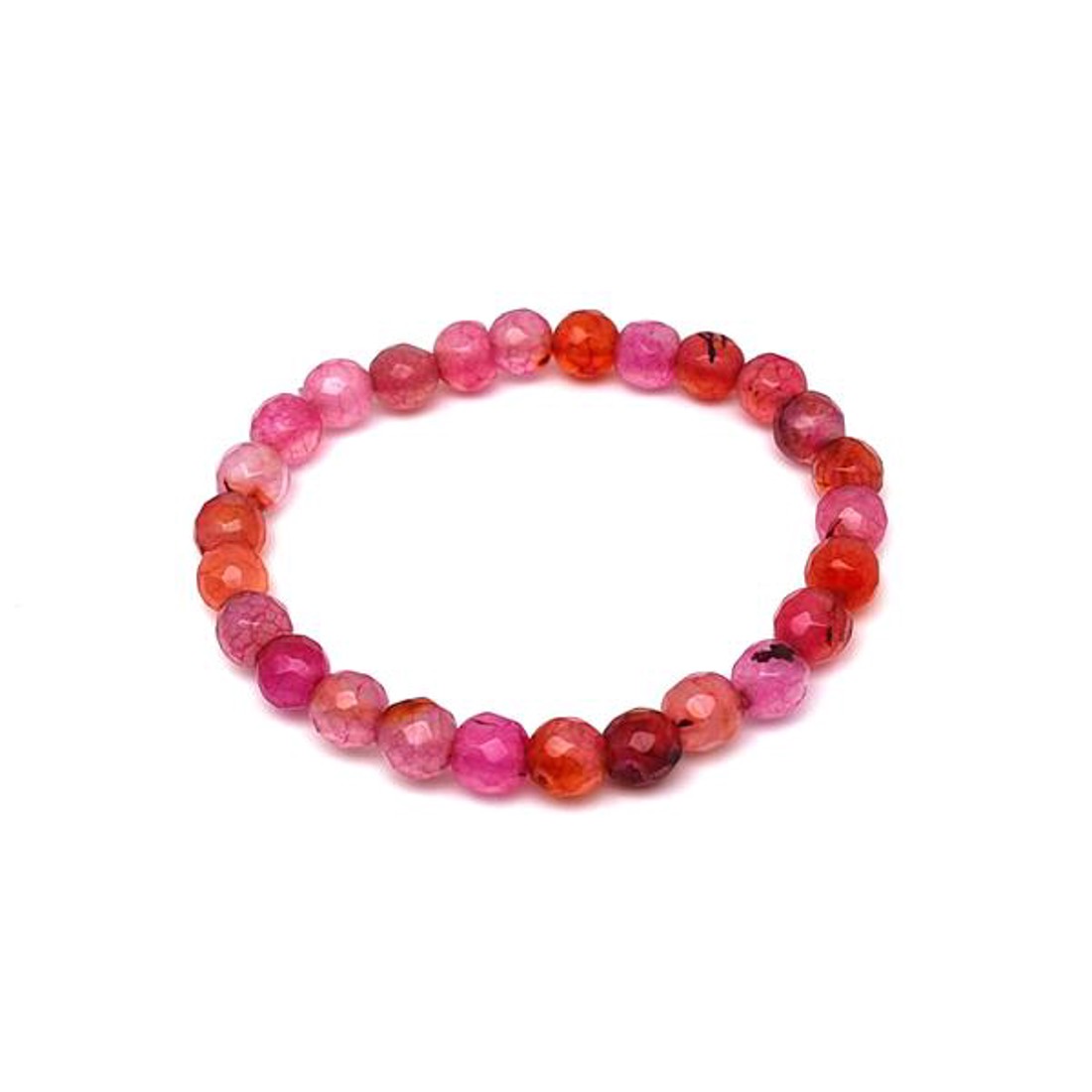 Achát faz szin rózsaszín gyerek golyó karkötő 6mm - ékszer - karkötő - ásványkarkötő - Meska.hu