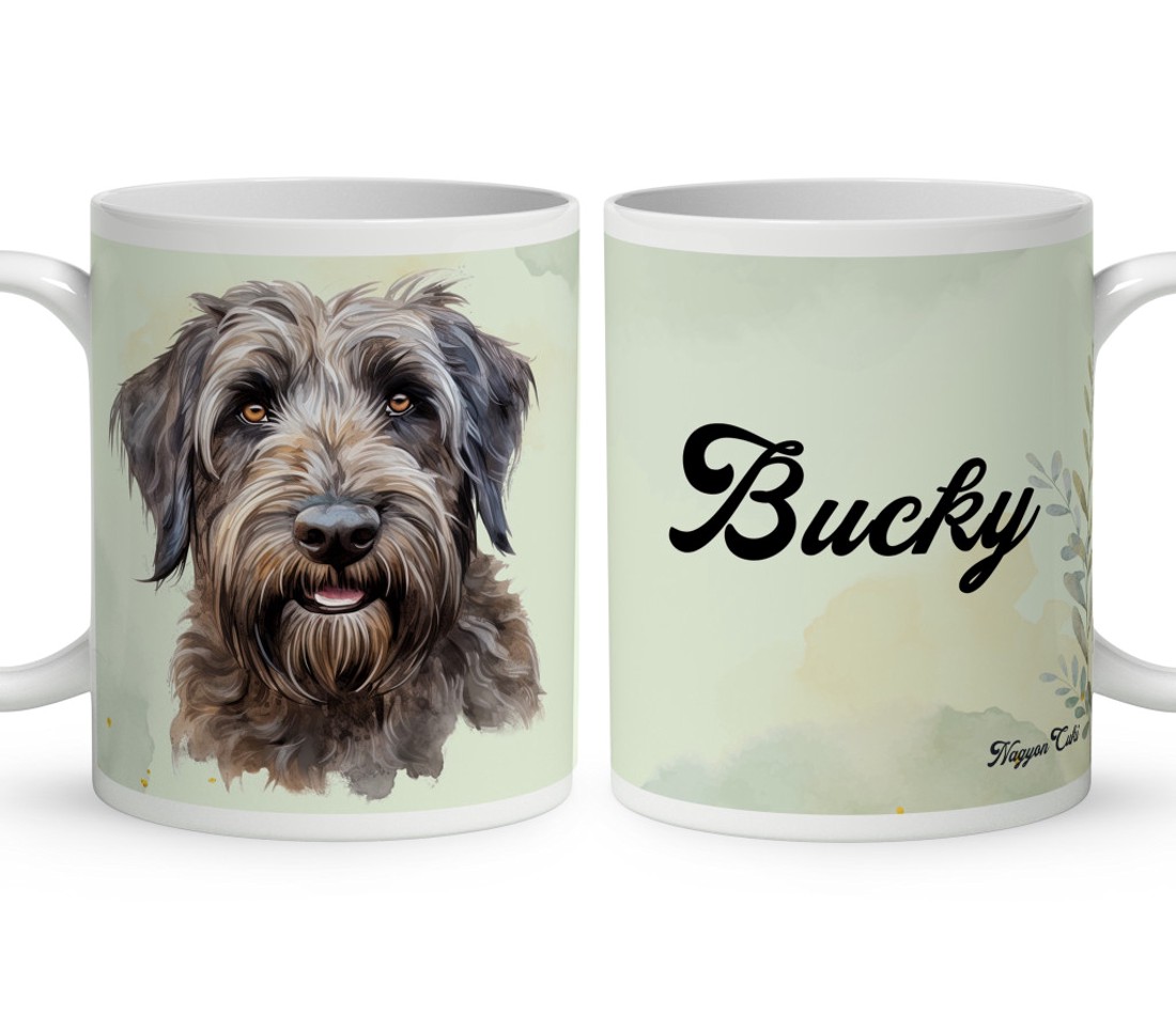 Névvel kérhető - Briard kutya portré mintás bögre - otthon & életmód - konyhafelszerelés, tálalás - tálalás - bögre & csésze - Meska.hu