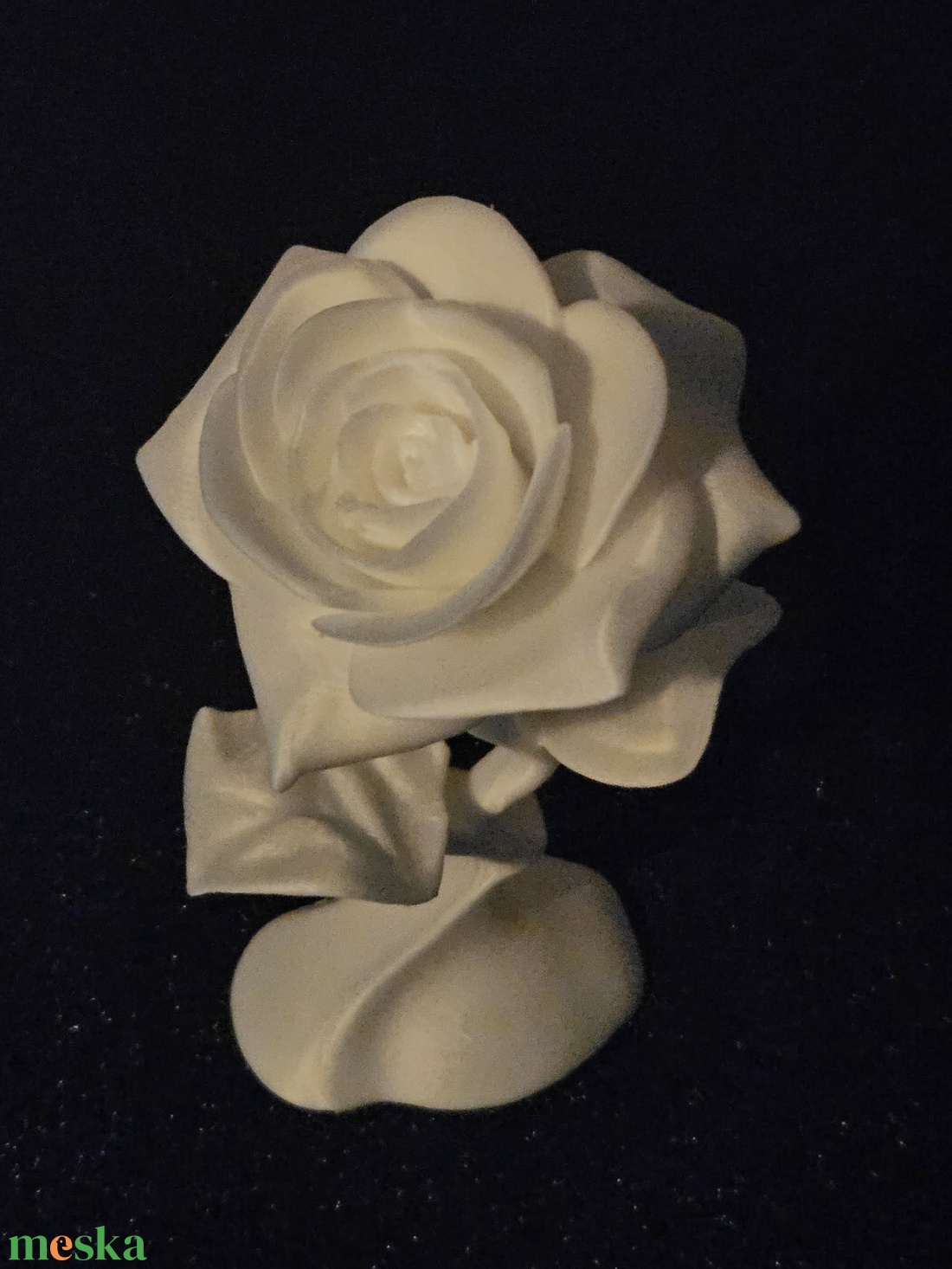 3D nyomtatott fehér rózsa - otthon & életmód - virágdekoráció - virágdíszek - asztali virágdísz - Meska.hu