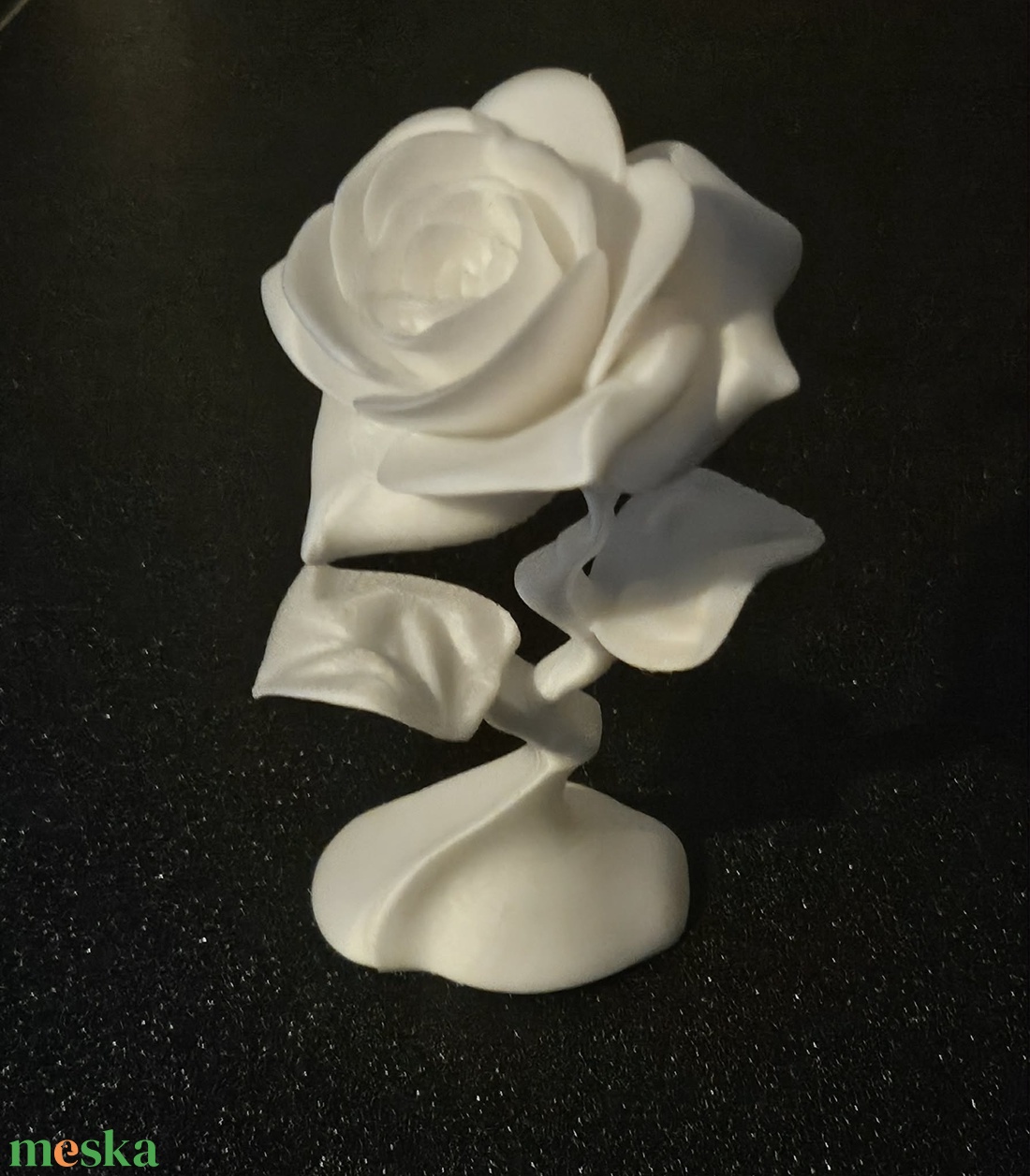 3D nyomtatott fehér rózsa - otthon & életmód - virágdekoráció - virágdíszek - asztali virágdísz - Meska.hu