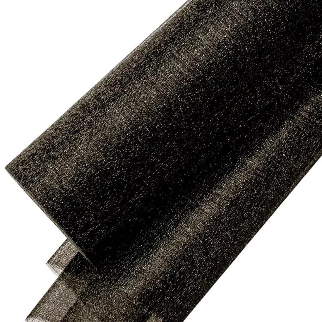 23,5 cm-es snow organza tekercs - fekete - kellékek & szerszámok - méteráru - dekorációs alapanyag - Meska.hu