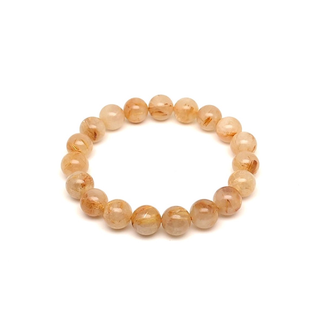 A minőségű rutilkvarc golyós ásvány karkötő 10�11mm - ékszer - karkötő - ásványkarkötő - Meska.hu