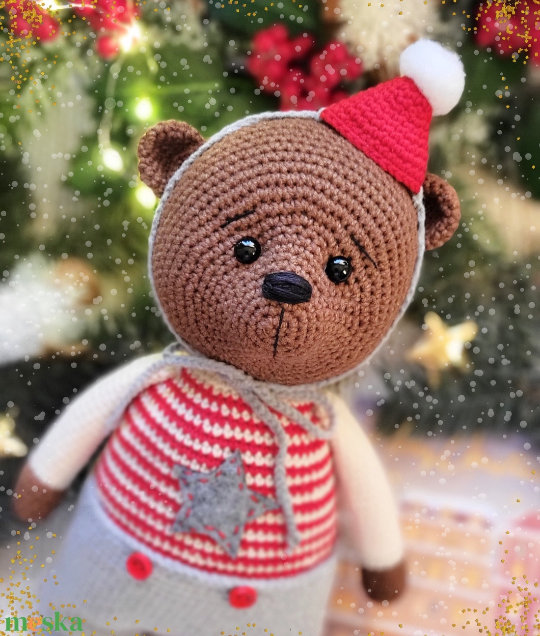 Horgolt Karácsonyi Maci, amigurumi medve, manó - játék & sport - plüssállat & játékfigura - maci - Meska.hu Horgolt Karácsonyi Maci, amigurumi medve, manó - játék & sport - plüssállat & játékfigura - maci - Meska.hu