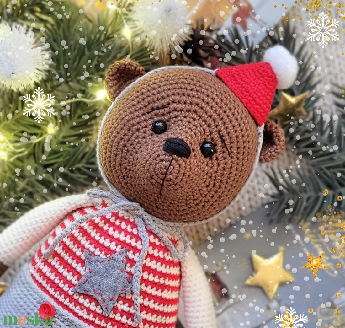 Horgolt Karácsonyi Maci, amigurumi medve, manó - játék & sport - plüssállat & játékfigura - maci - Meska.hu Horgolt Karácsonyi Maci, amigurumi medve, manó - játék & sport - plüssállat & játékfigura - maci - Meska.hu
