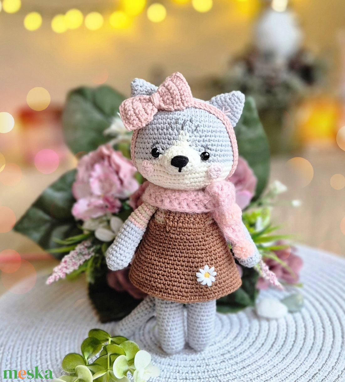 Horgolt macska, amigurumi cica, öltöztethető  - játék & sport - plüssállat & játékfigura - cica - Meska.hu