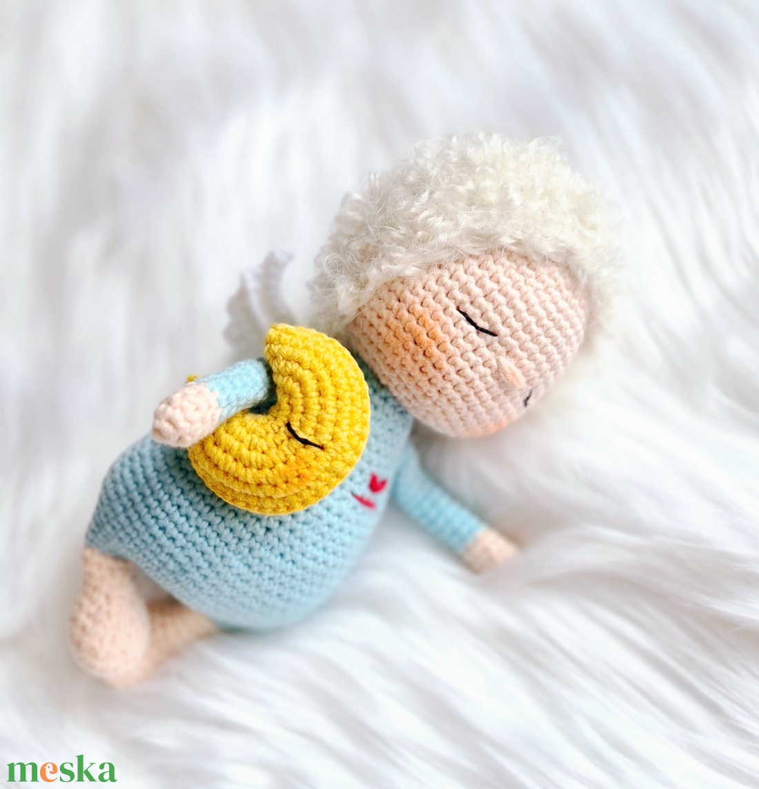 Horgolt őrangyal baba, amigurumi baba, angyal, alvóbaba - játék & sport - baba & babaház - baba - Meska.hu Horgolt őrangyal baba, amigurumi baba, angyal, alvóbaba - játék & sport - baba & babaház - baba - Meska.hu
