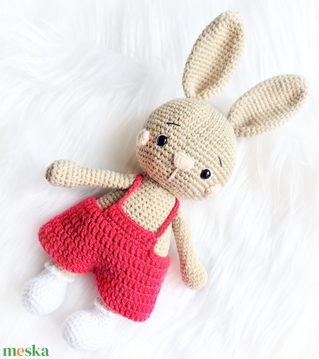 Horgolt nyuszi, amigurumi nyúl, húsvéti dekoráció - játék & sport - plüssállat & játékfigura - nyuszi - Meska.hu