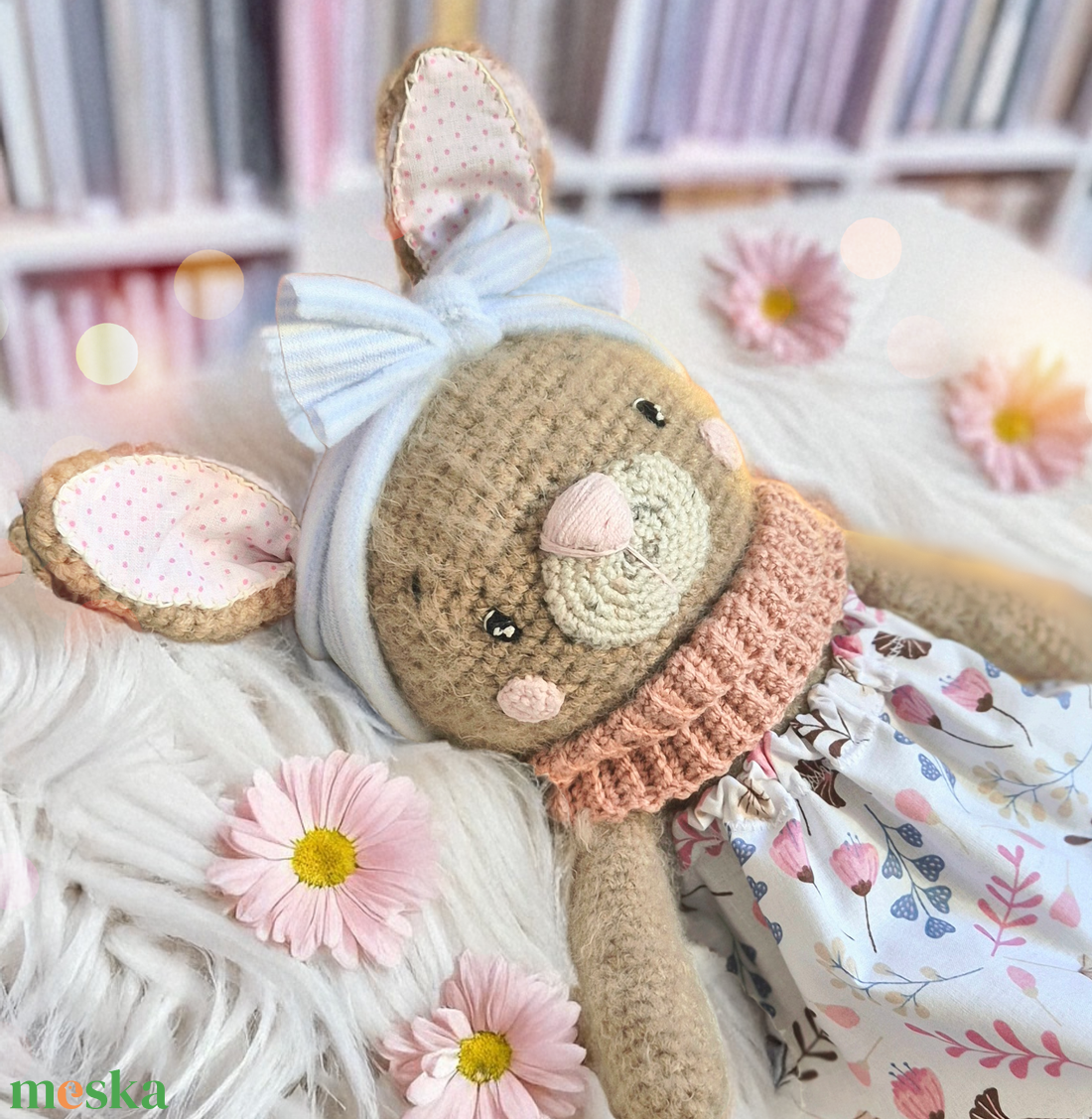 Horgolt nyuszi, amigurumi nyúl, húsvéti dekoráció - játék & sport - plüssállat & játékfigura - nyuszi - Meska.hu