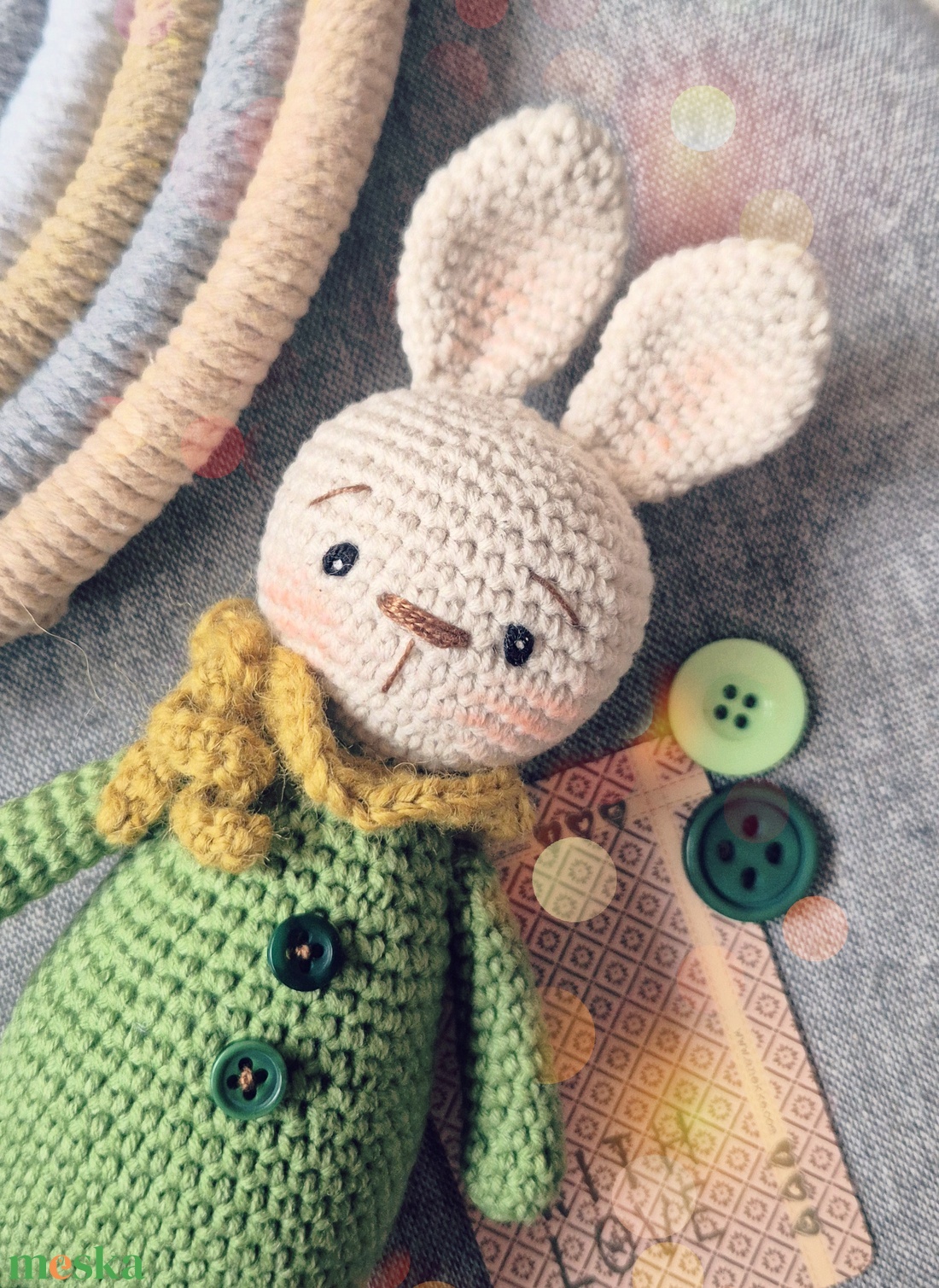 Horgolt nyuszi, amigurumi nyúl, húsvéti dekoráció - játék & sport - plüssállat & játékfigura - nyuszi - Meska.hu