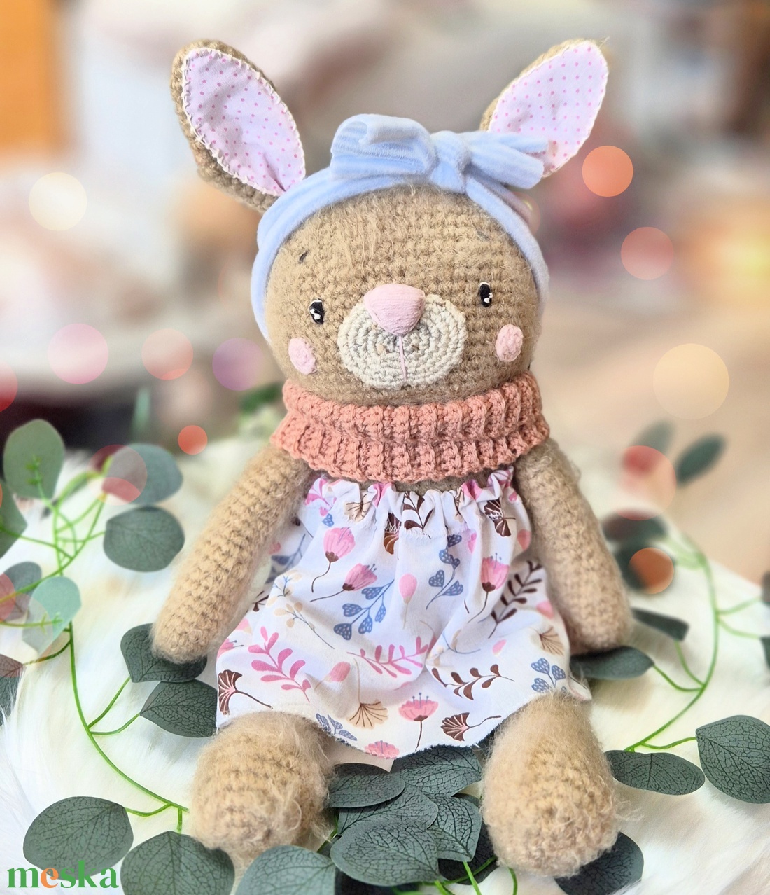 Horgolt nyuszi, amigurumi nyúl, húsvéti dekoráció - játék & sport - plüssállat & játékfigura - nyuszi - Meska.hu