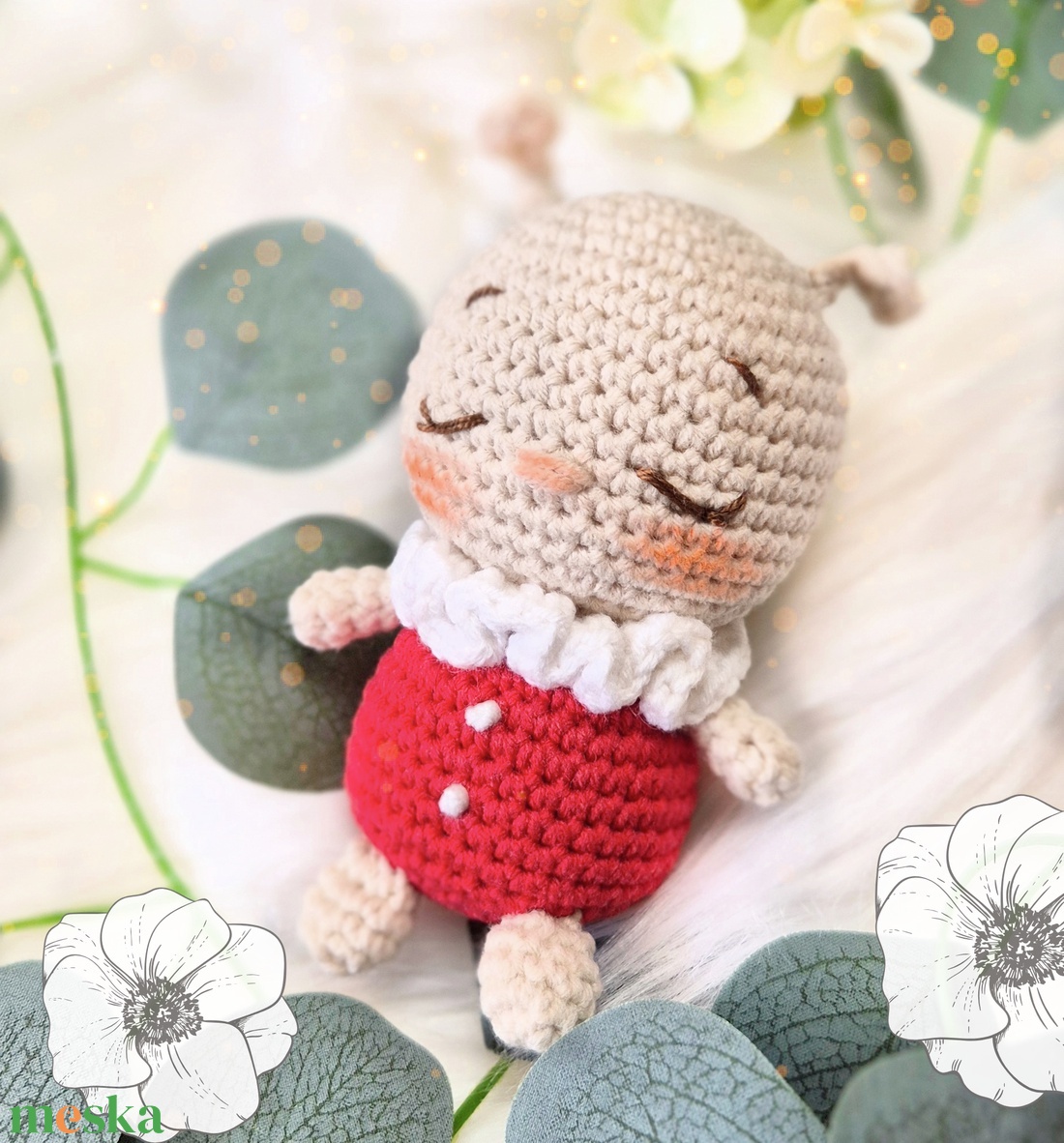 Horgolt katica, amigurumi katicabogár, tavaszi, húsvéti dekoráció - játék & sport - plüssállat & játékfigura - más figura - Meska.hu