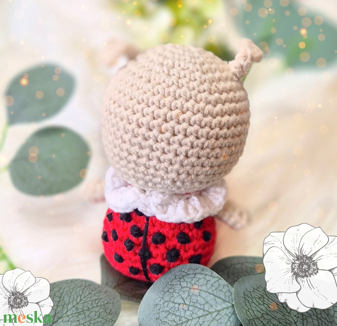 Horgolt katica, amigurumi katicabogár, tavaszi, húsvéti dekoráció - játék & sport - plüssállat & játékfigura - más figura - Meska.hu