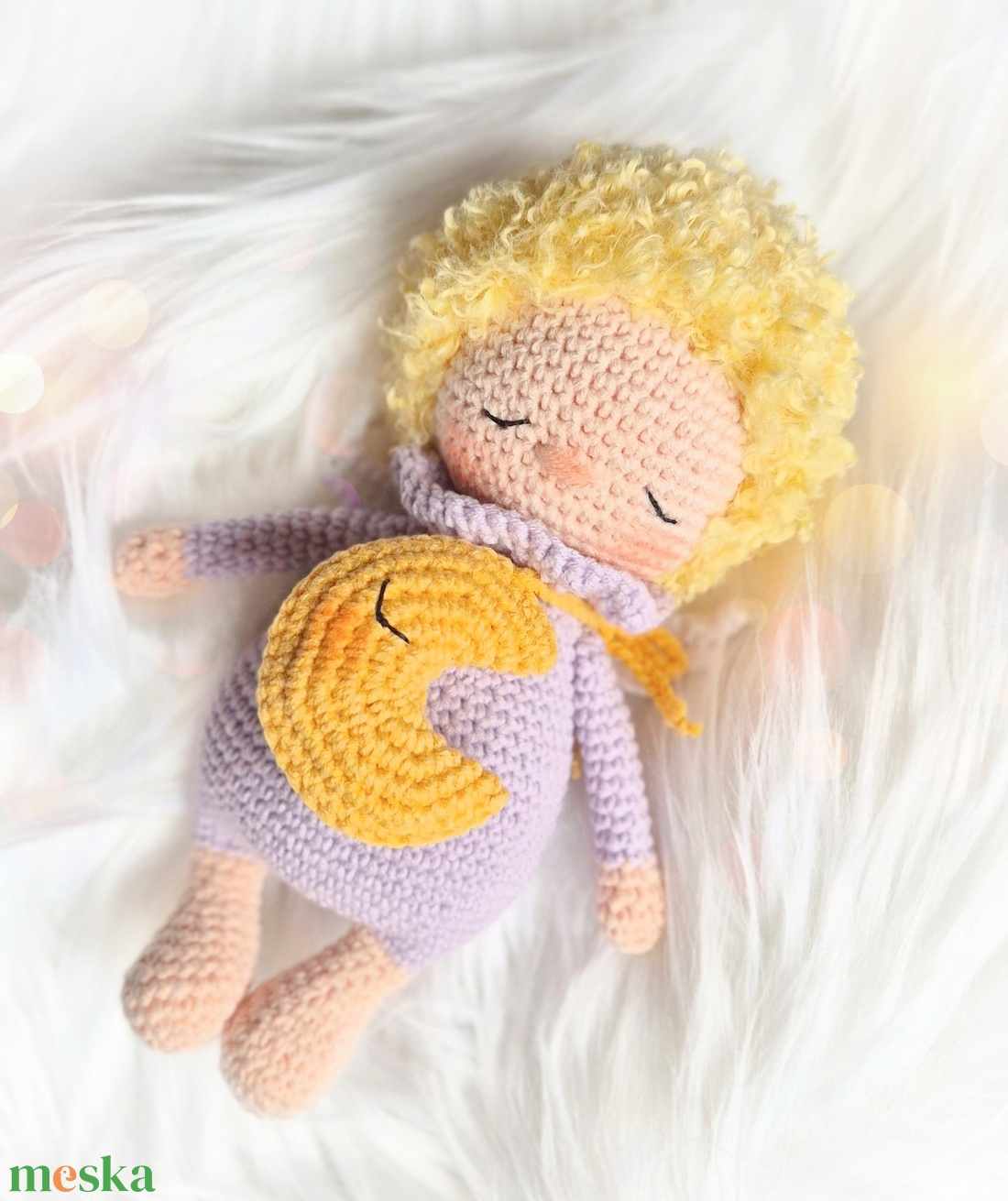  Álomőrző angyalka, horgolt őrangyal baba, amigurumi baba, angyal, alvóbaba - játék & sport - baba & babaház - baba - Meska.hu