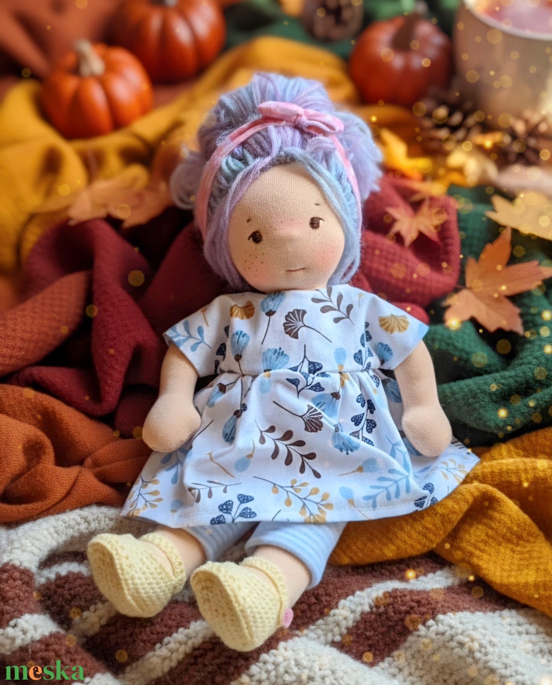 Szofi waldorf baba, öltöztethető baba - játék & sport - baba & babaház - baba - Meska.hu