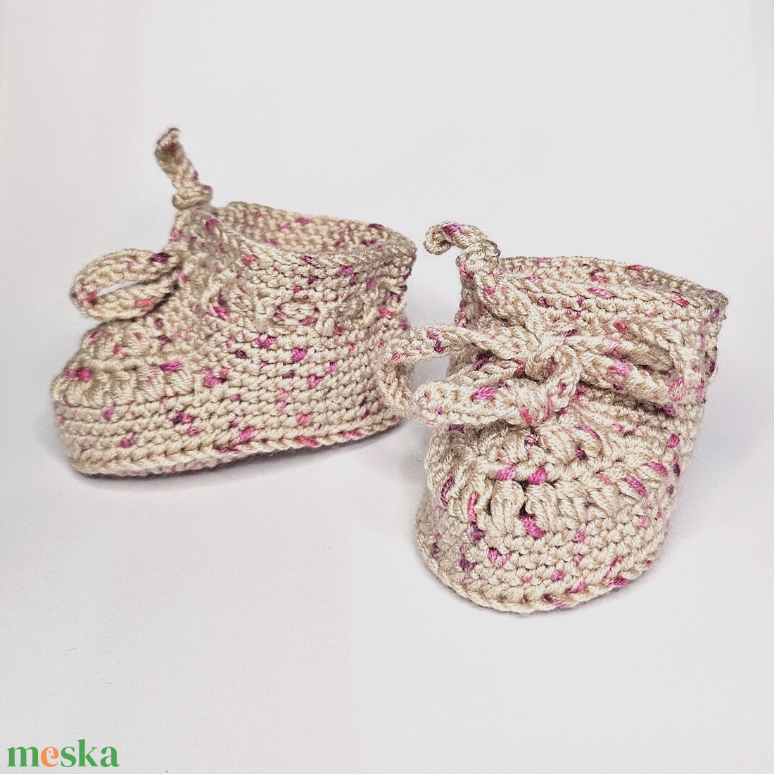 Horgolt kiscipő, babacipő - baba - mama - babaruházat - babacipő - Meska.hu