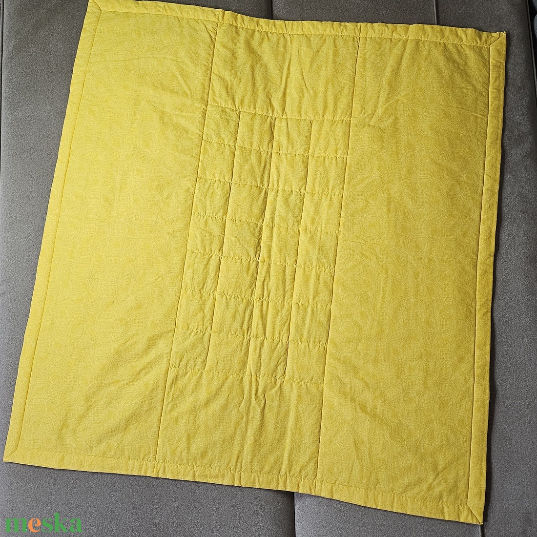 Sárga, egyedi varrot újszülött babatakaró, játszópléd ajándékba - baba - mama - baba ágynemű - babatakaró, gyerek pléd - Meska.hu