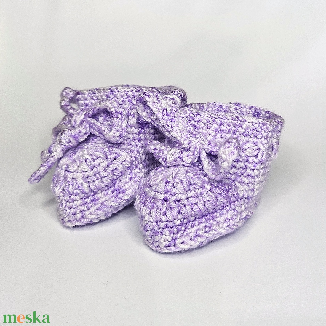 Horgolt kiscipő, babacipő - baba - mama - babaruházat - babacipő - Meska.hu