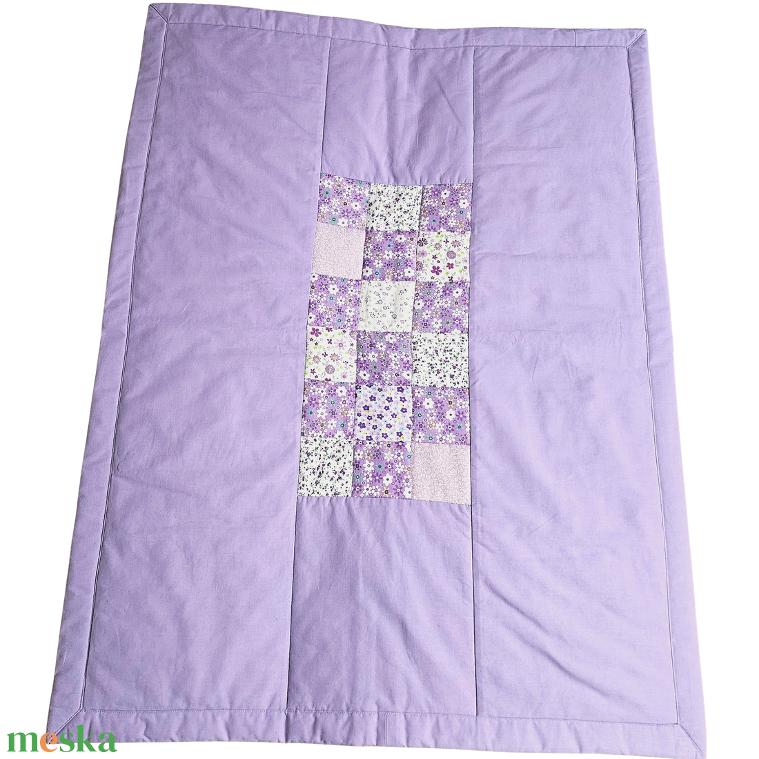 Lila, patchwork-betétes babatakaró � puha játszópléd babáknak, babaváró ajándék - baba - mama - baba ágynemű - babatakaró, gyerek pléd - Meska.hu