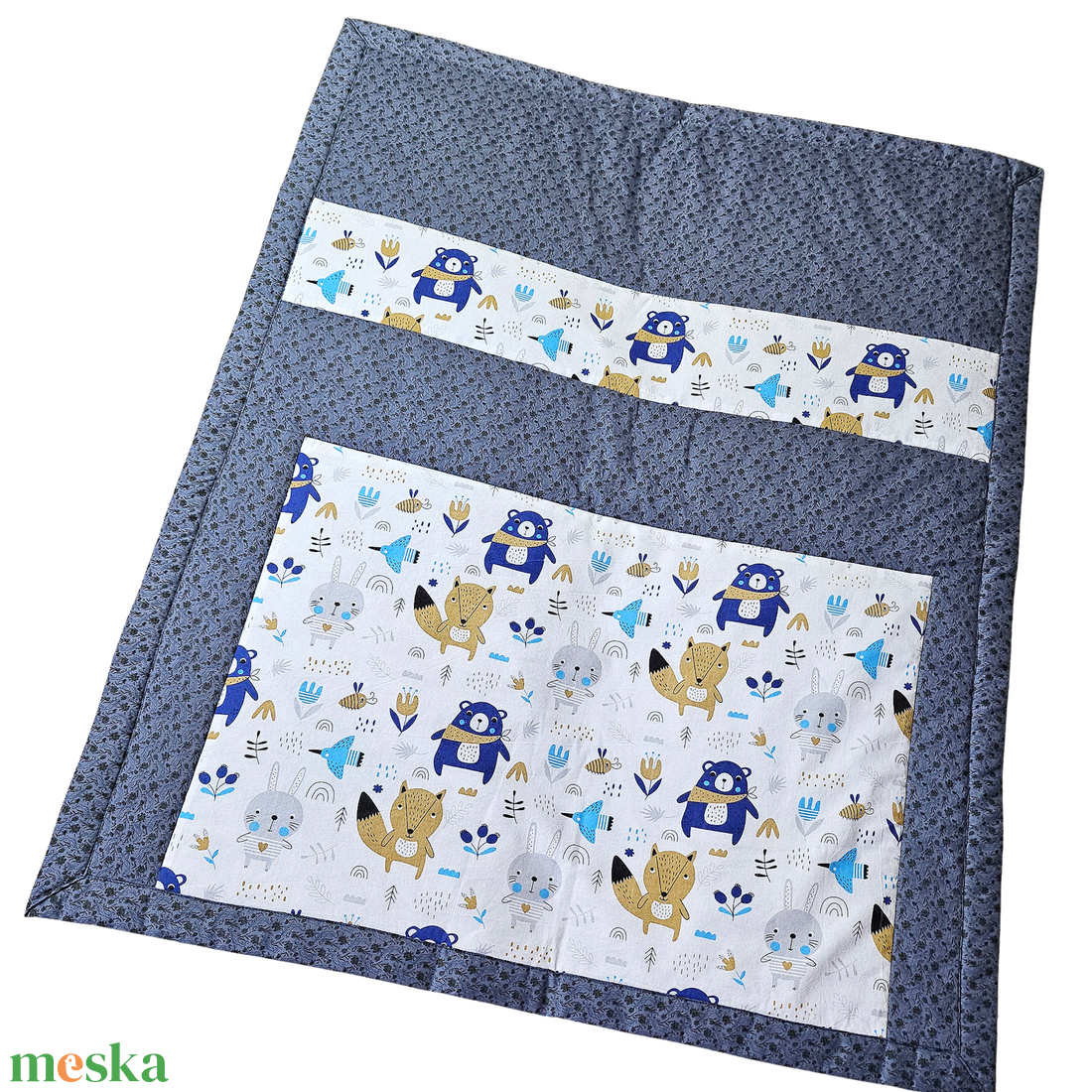 Állatmintás patchwork-betétes babatakaró � puha játszópléd babáknak, babaváró ajándék - baba - mama - baba ágynemű - babatakaró, gyerek pléd - Meska.hu