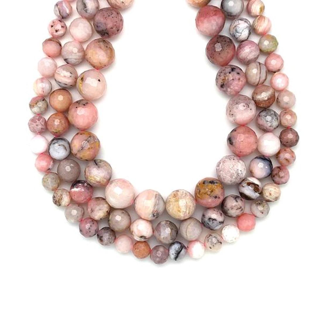 Opál pink hatszög fazettált golyó AB 8mm ékszerkészítő alapanyag (füzér) - kellékek & szerszámok - ásvány alapanyag - ásványfüzér - Meska.hu