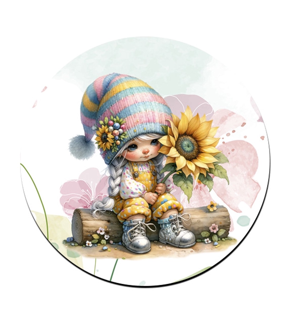 A legcukibb napraforgós manó lány mintás bögre alátét -  - Meska.hu