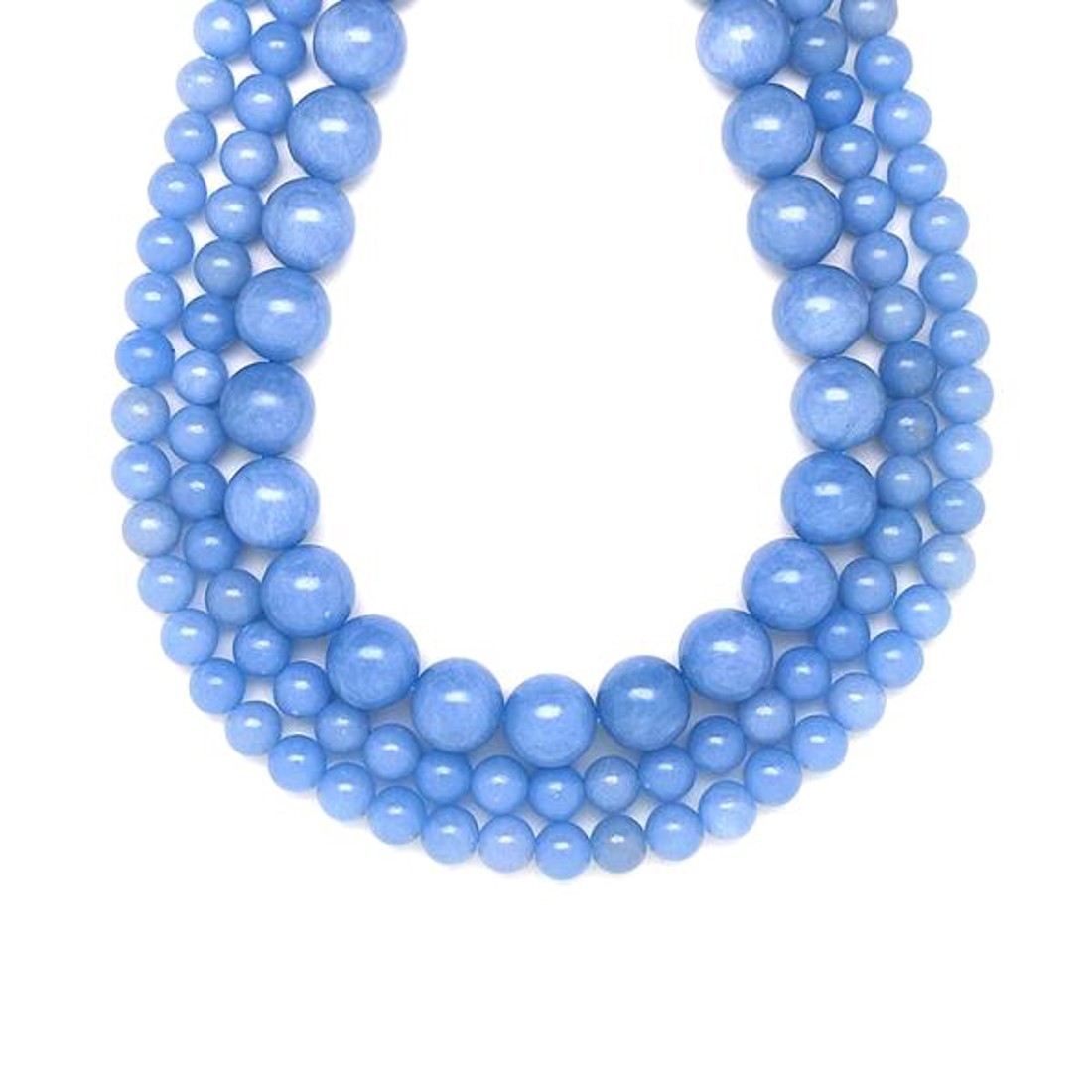 Angelit golyó AA 8-9mm  ékszerkészítő alapanyag (füzér) - kellékek & szerszámok - ásvány alapanyag - ásványfüzér - Meska.hu