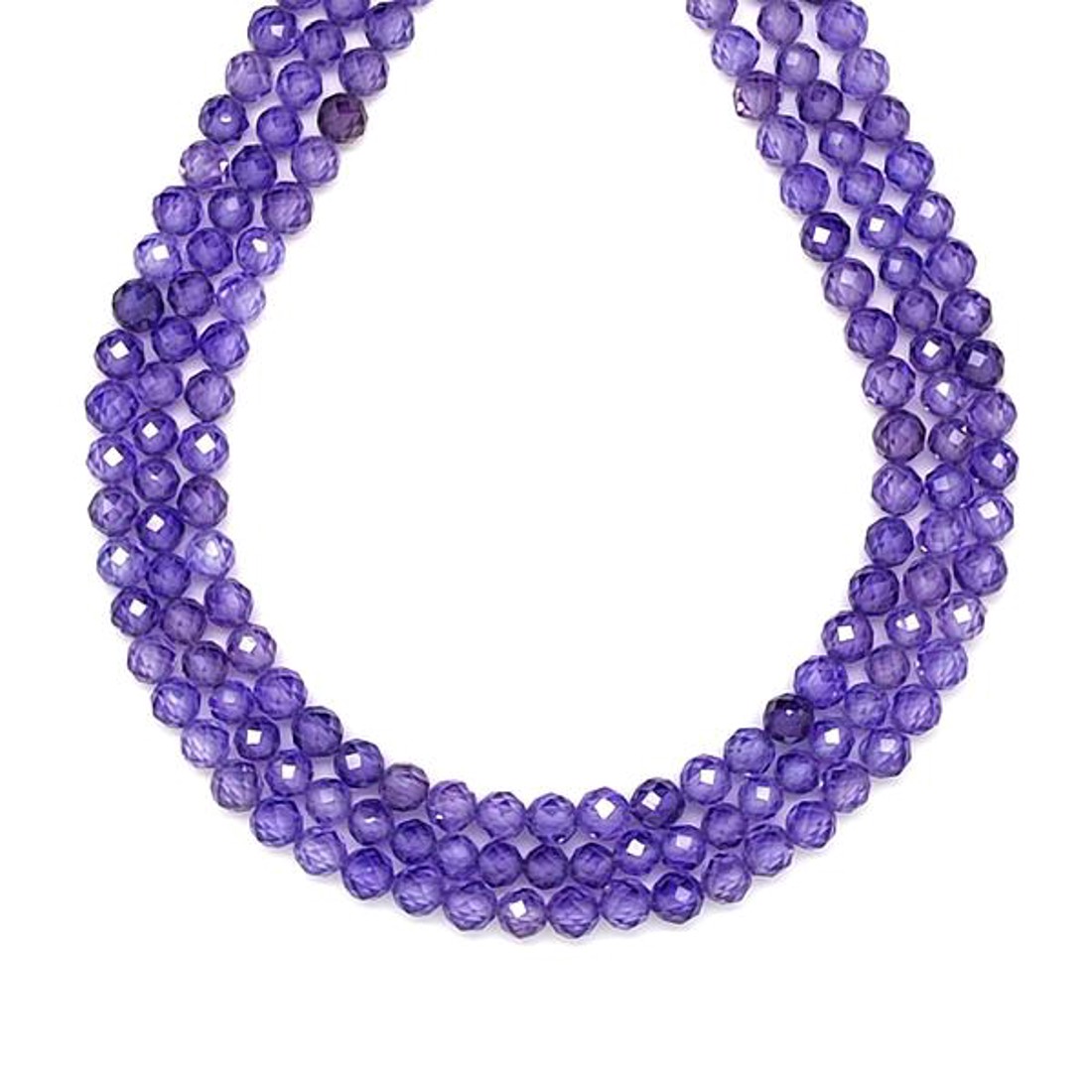 Cirkon fazettált lila golyó 4mm  ékszerkészítő alapanyag (füzér) - kellékek & szerszámok - ásvány alapanyag - ásványfüzér - Meska.hu