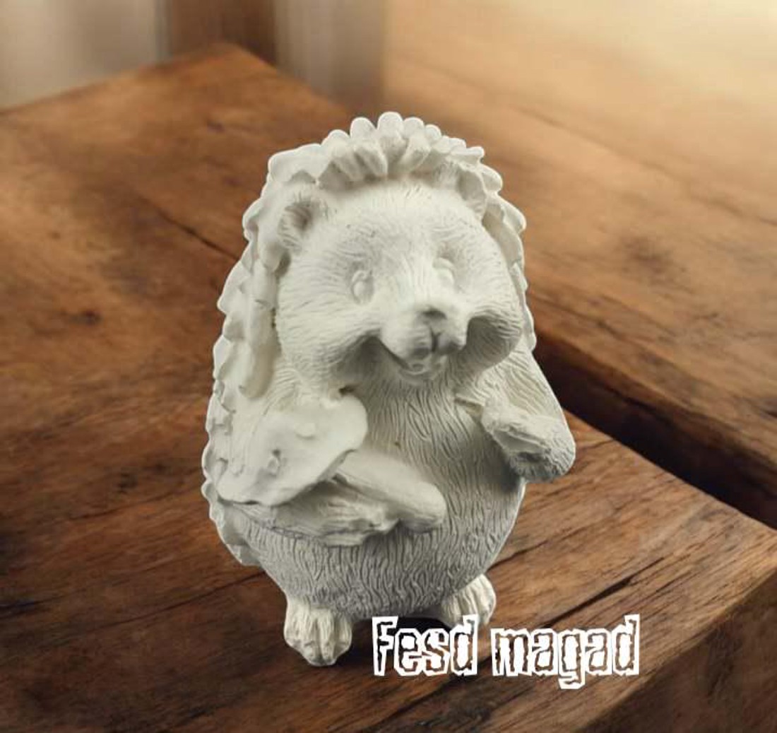Gombás süni - kellékek & szerszámok - dekorációs kellékek - figurák - Meska.hu