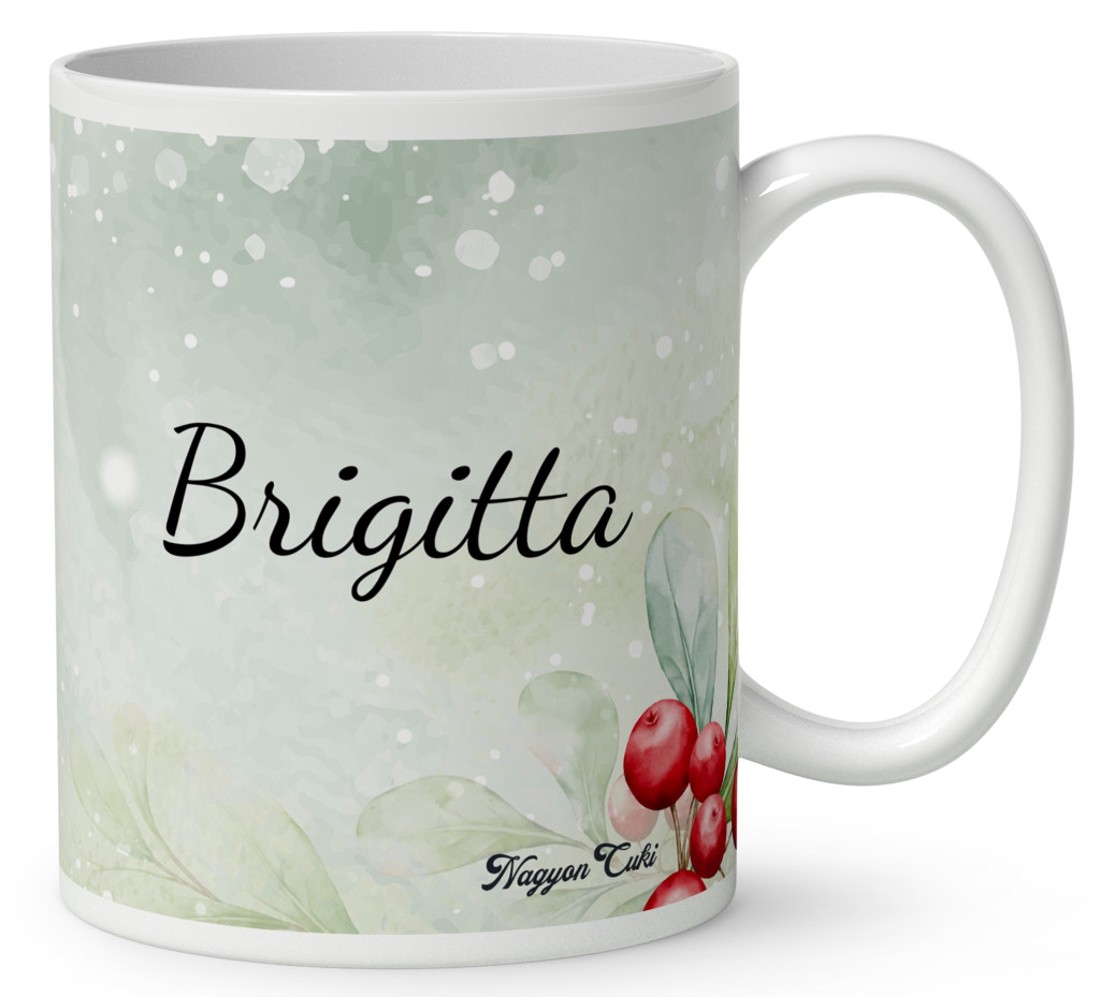 Névvel kérhető - Cuki karácsonyi mókus és az égősor mintás bögre - otthon & életmód - konyhafelszerelés, tálalás - tálalás - bögre & csésze - Meska.hu