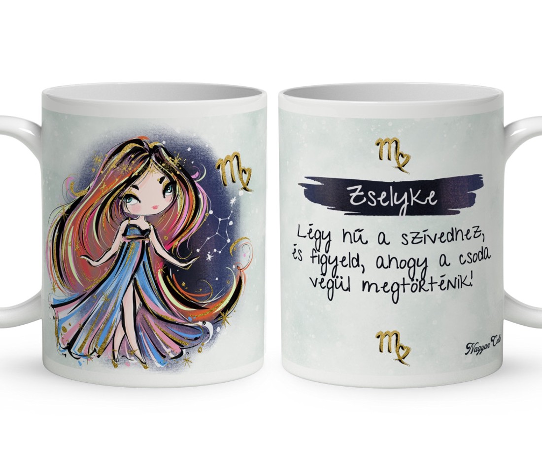 Személyre szabható - Vörös hajú Csini Szűz lány mintás bögre - otthon & életmód - konyhafelszerelés, tálalás - tálalás - bögre & csésze - Meska.hu