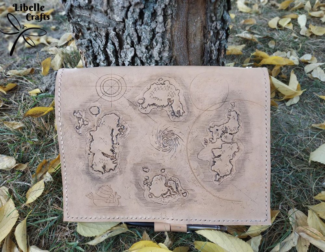 Azeroth térképes noteszborító - otthon & életmód - papír, írószer - könyv- és füzetborító - Meska.hu