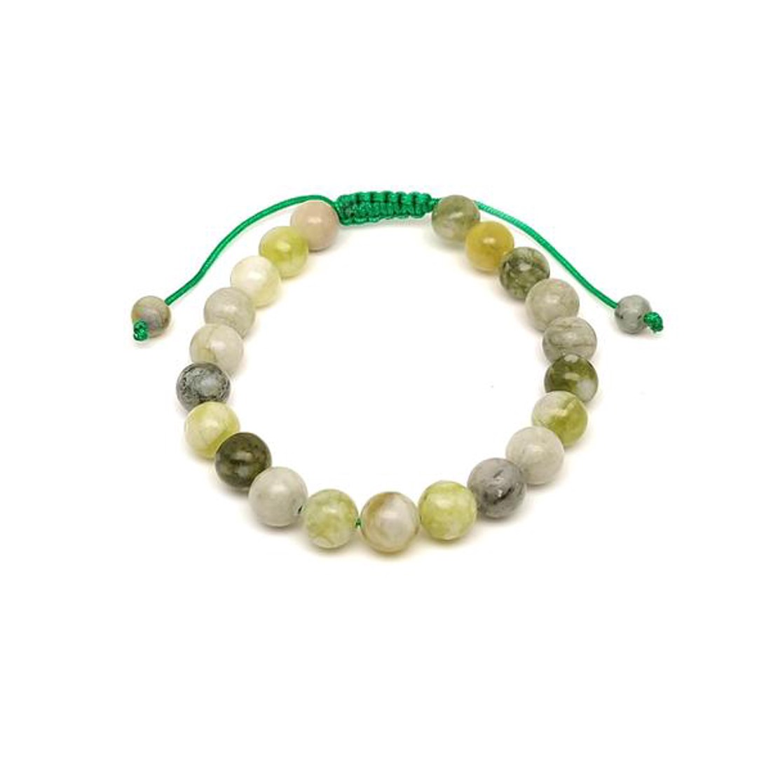 Jáde csúszócsomós golyó karkötő 8�9 mm - ékszer - karkötő - ásványkarkötő - Meska.hu
