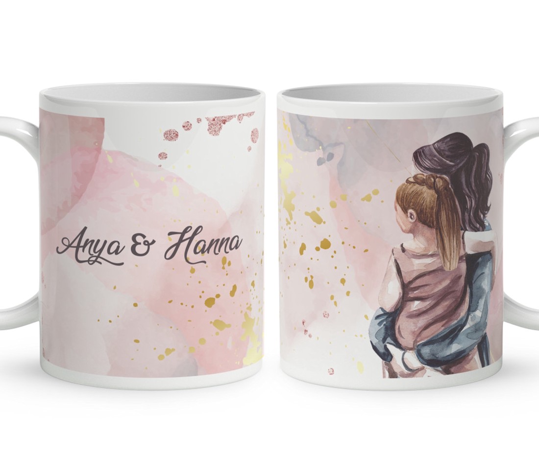 Kérd a neveddel - Anya és Lánya mintás bögre - otthon & életmód - konyhafelszerelés, tálalás - tálalás - bögre & csésze - Meska.hu