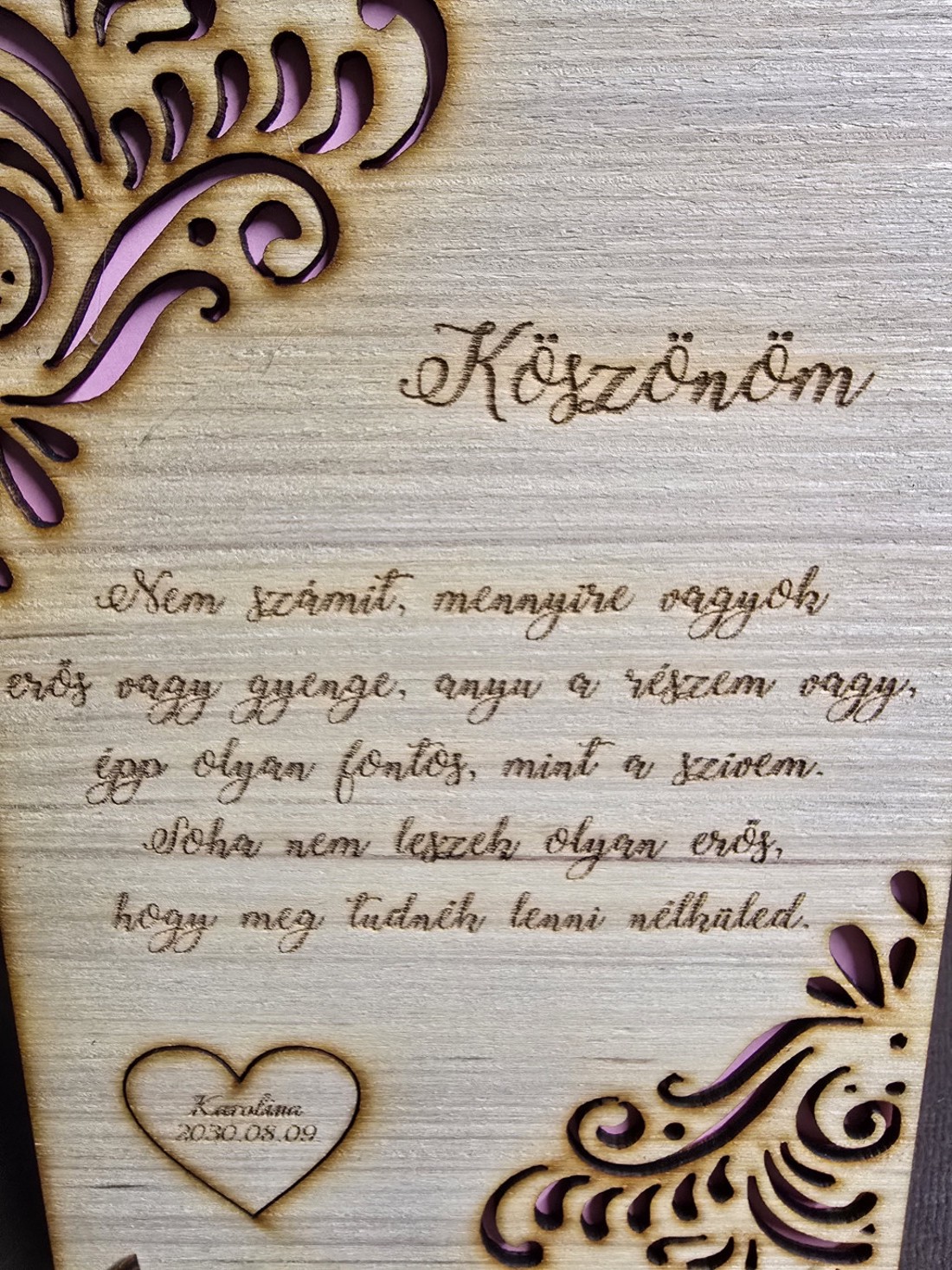 Esküvői szülőköszöntő tábla- Édesanyáknak - esküvő - emlék & ajándék - szülőköszöntő ajándék - Meska.hu