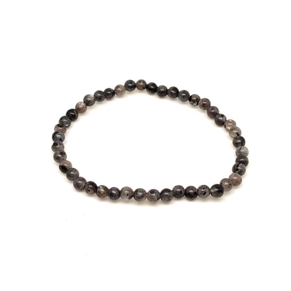 Larvikit ásvány karkötő golyós 4mm - ékszer - karkötő - ásványkarkötő - Meska.hu
