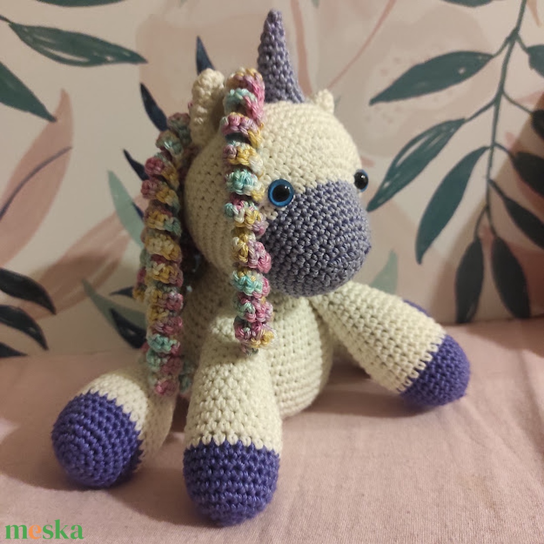 Egyedi unikornis amigurumi - játék & sport - plüssállat & játékfigura - unikornis - Meska.hu