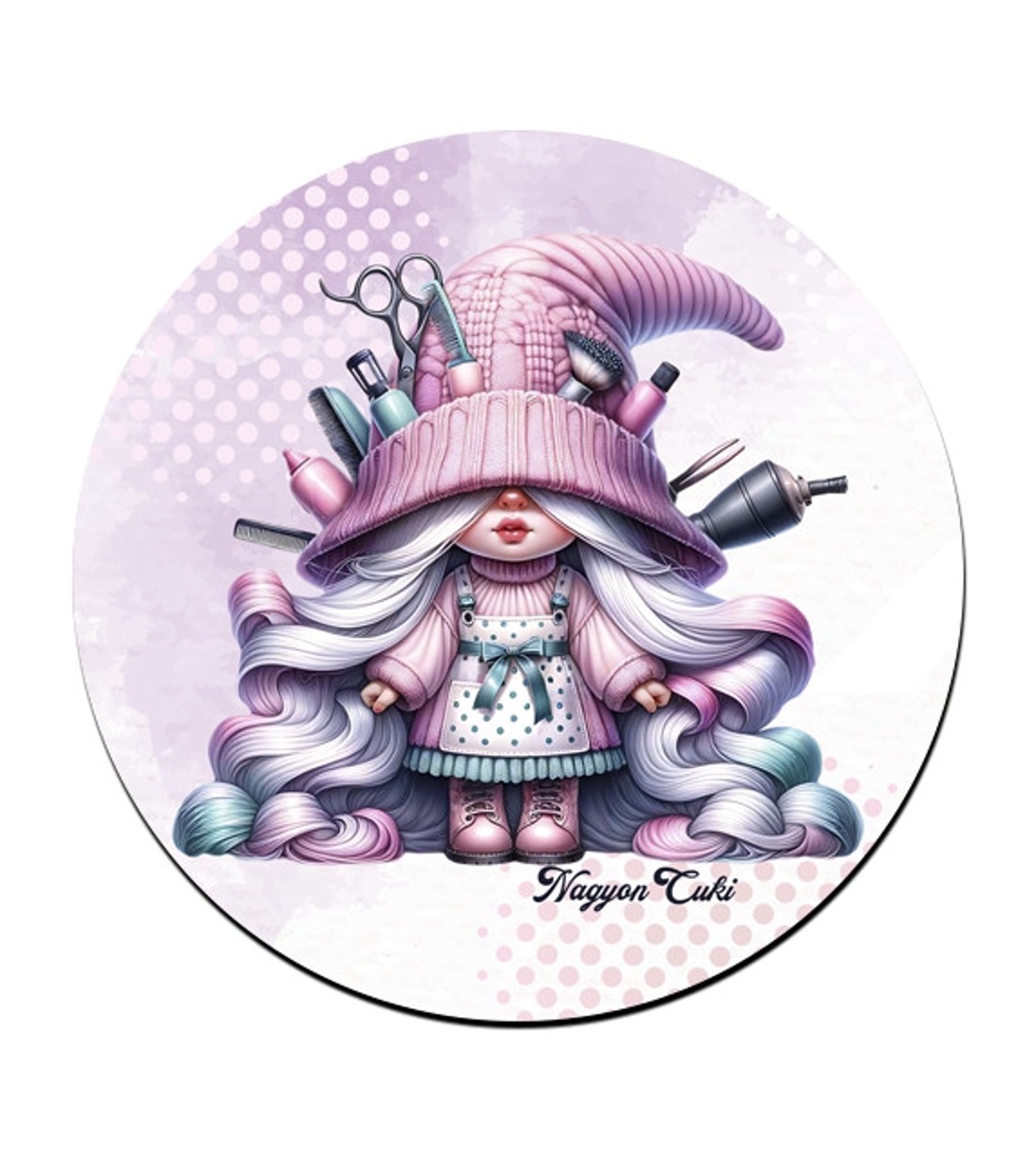 Cuki Fodrász manólány mintás bögre alátét - otthon & életmód - konyhafelszerelés, tálalás - tálalás - tányér- és poháralátét - Meska.hu