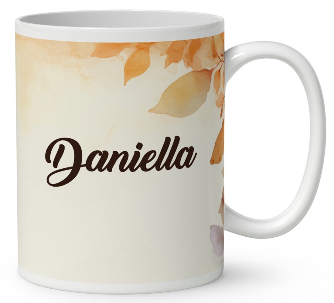 Névvel kérhető - Kávézós őszi manó lány mintás bögre - otthon & életmód - konyhafelszerelés, tálalás - tálalás - bögre & csésze - Meska.hu