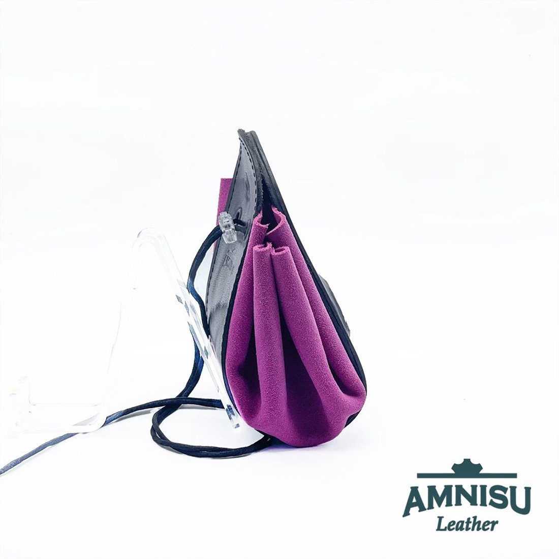 Fekete - pink sárkányszemes bőr 2in1 szütyő és kockatálca - Loren - játék & sport - szerepjáték - Meska.hu